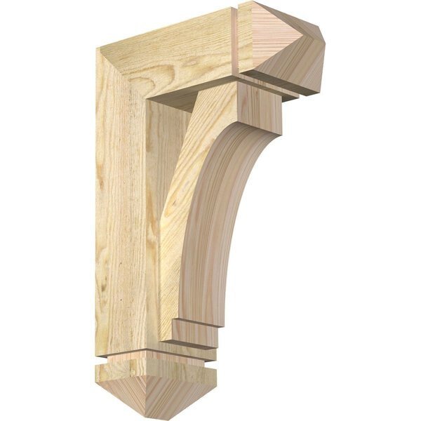 Imperial Arts and Crafts Rough Sawn Bracket w/ Offset Brace, Douglas Fir, 6